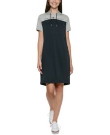 Hooded Colorblock T-Shirt Dress