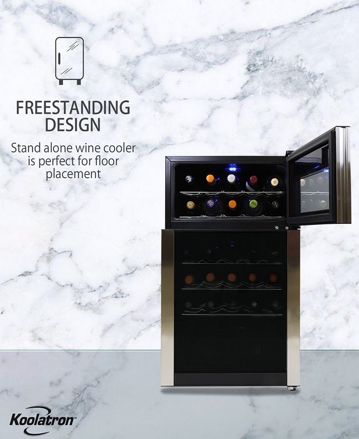 Koolatron Elite Series 29 Bottle Dual Zone Wine Cooler, 3' Cubic Macy's
