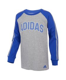 Little Boys Long Sleeve 3 Stripes Heather Universal T-shirt