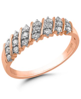 Diamond Multi-Row Band (1/5 ct. t.w.) in 10K White,  Yellow or Rose Gold 