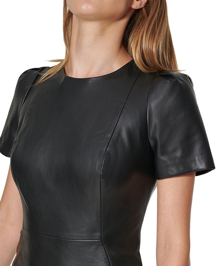 Leather top dress macys