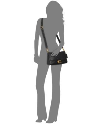Soft Tabby Leather Shoulder Bag with Removable Crossbody Strap