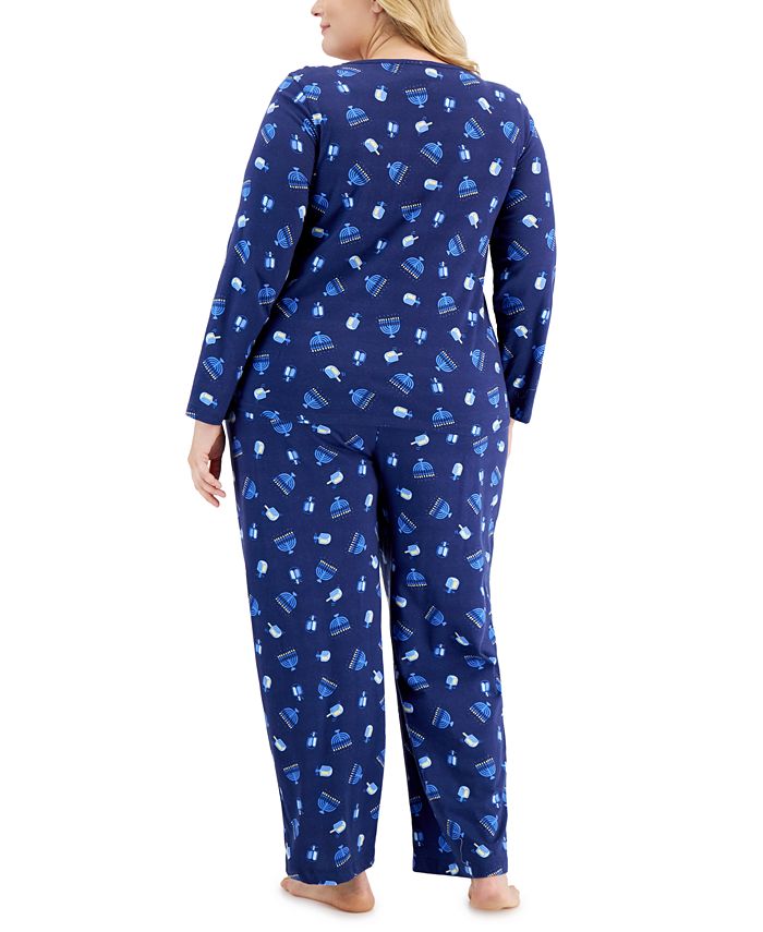 Family Pajamas Matching Women's Plus Size Hanukkah Family Pajama Set