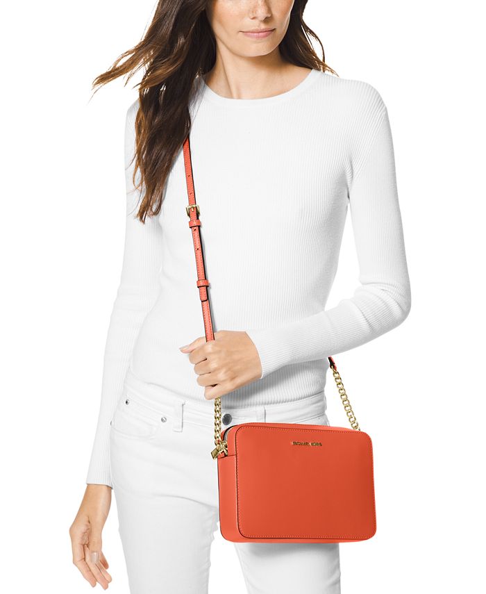Michael kors jet set east west crossgrain leather crossbody cheap