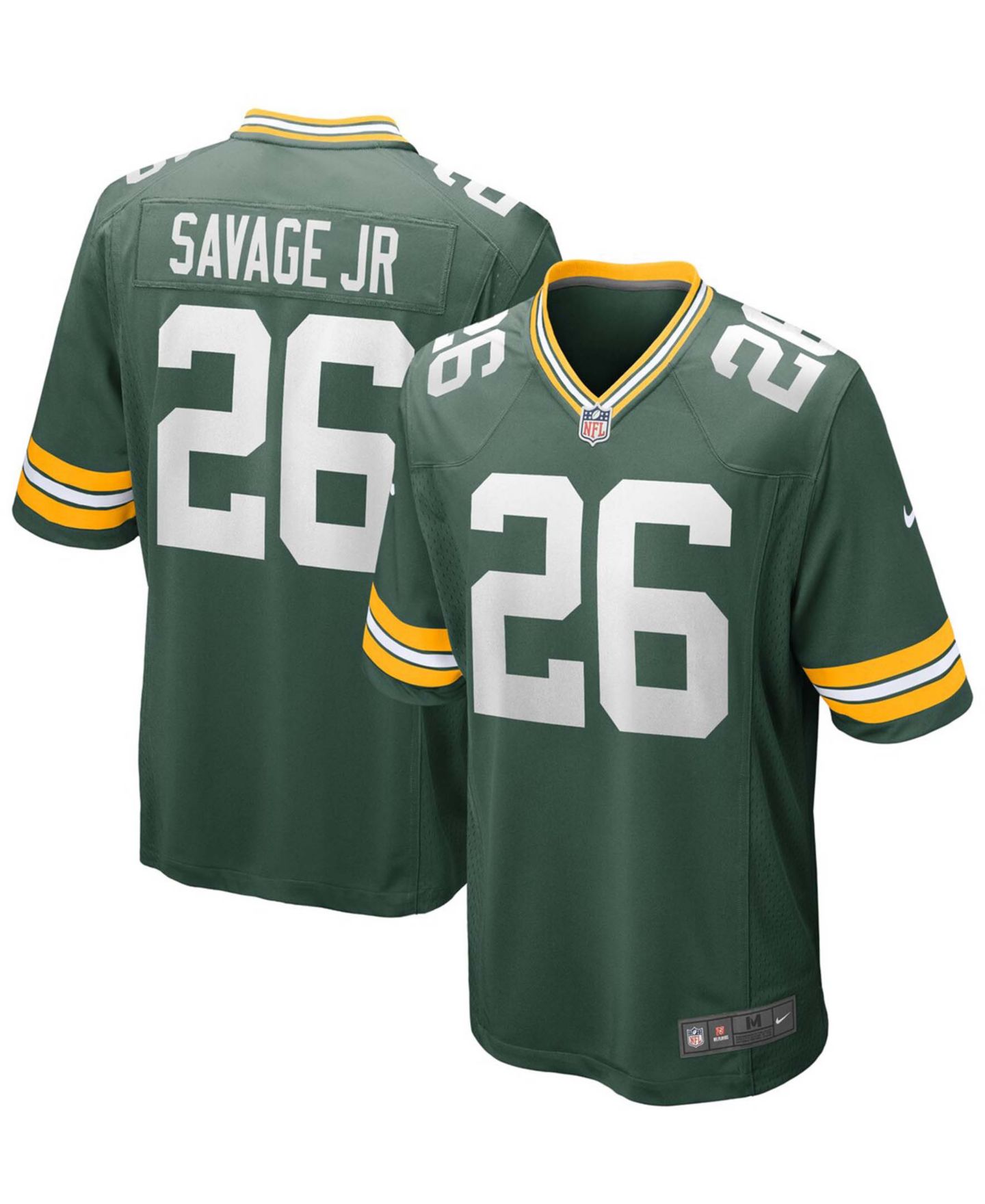 Мужской топ Nike Darnell Savage Jr. Green Green Bay Packers Game Team Jersey — фото 1