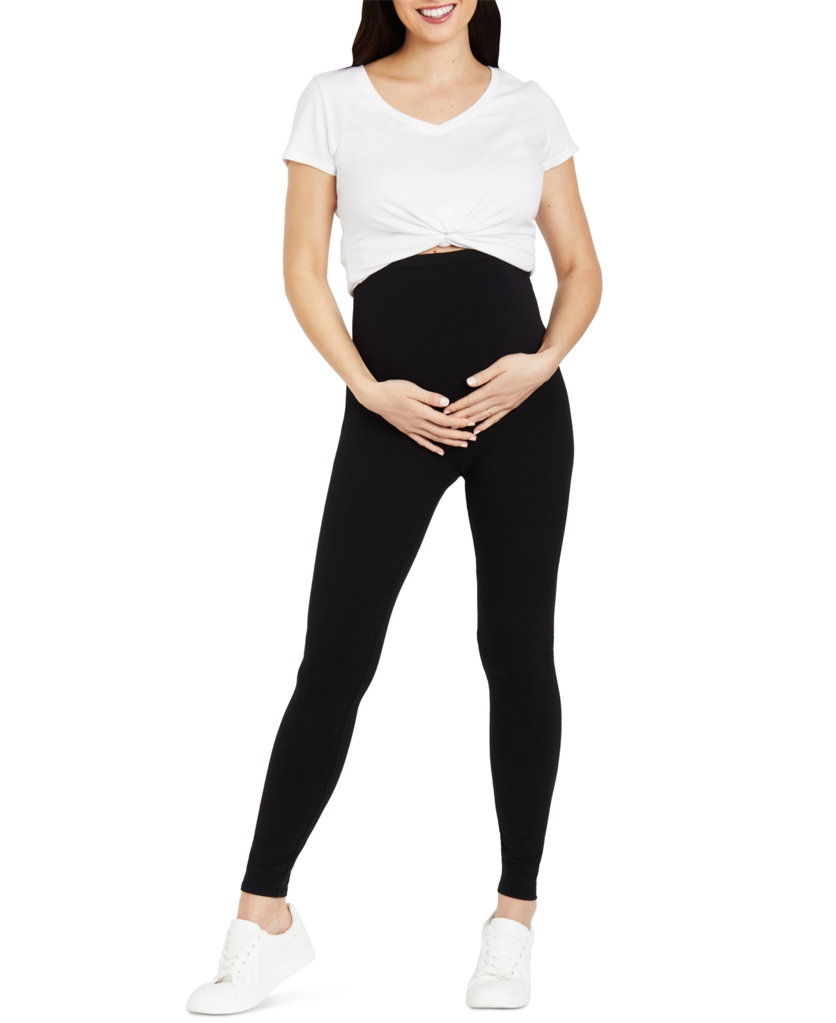 Essential Stretch Over the Bump Maternity Leggings - Navy