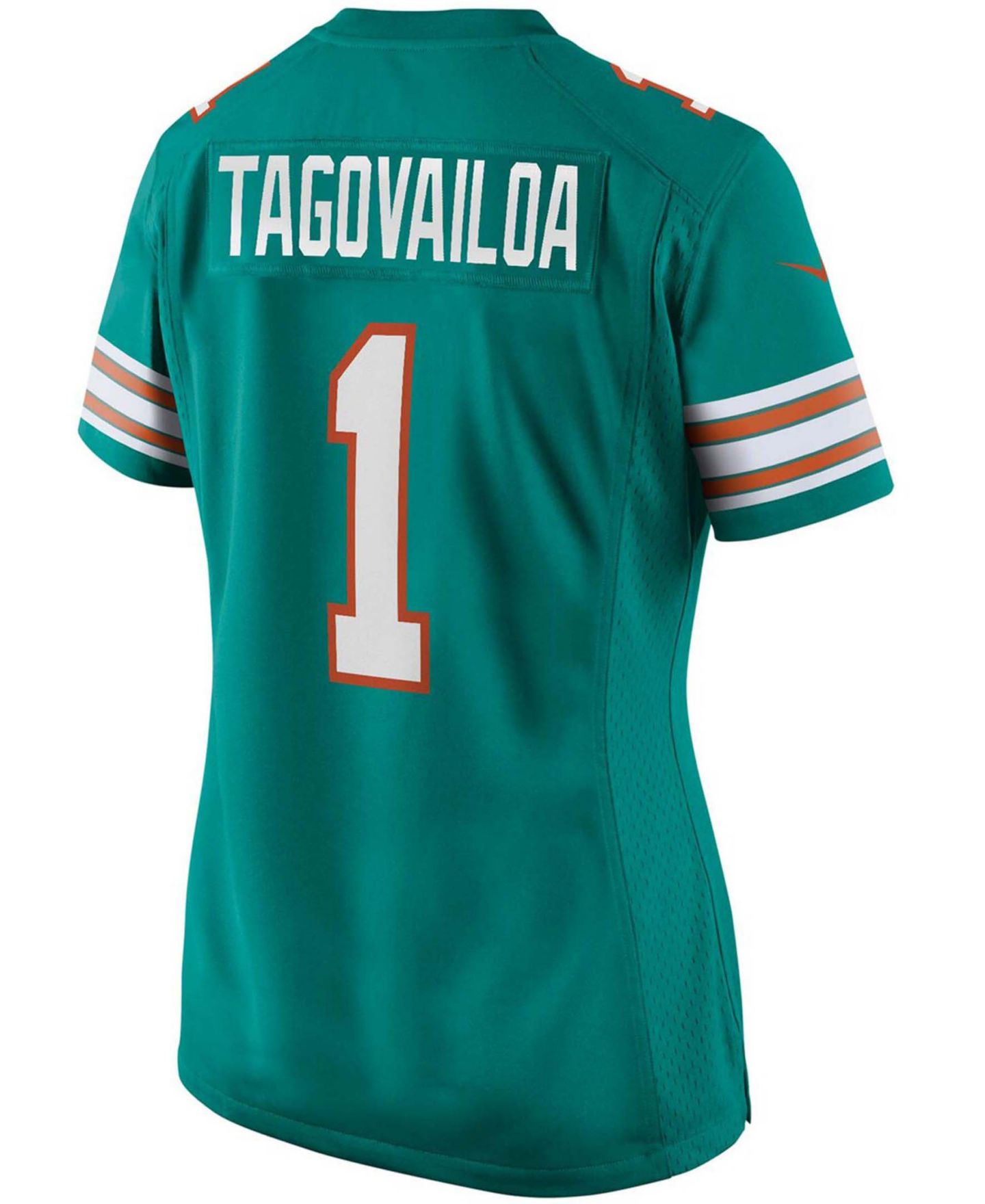 Женский топ Nike Tua Tagovailoa Miami Dolphins Alternate Game Jersey, цвет: Аквамариновый — фото 3