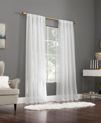Mallory Sheer Voile Rod Pocket Curtain Panel