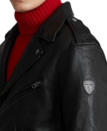 Polo Ralph Lauren Men's Iconic Leather Motorcycle Jacket - Macy's