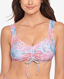 Juniors' Electric Snake Sash-Strap Bikini Top, Available in D/DD, Created For Macy's