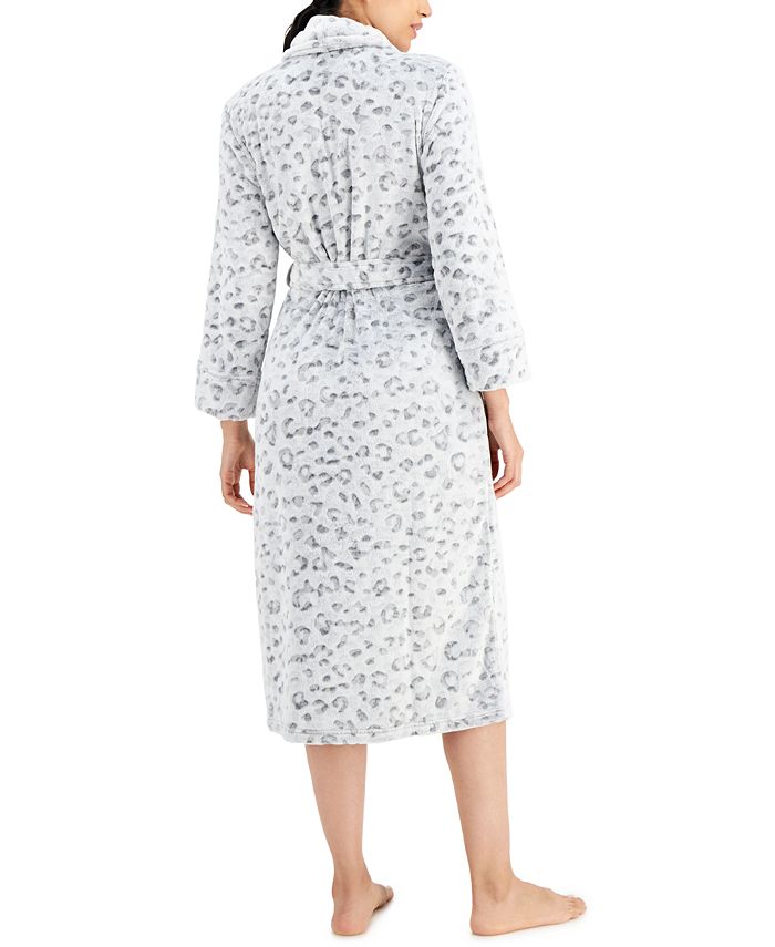 Charter Club AnimalPrint Wrap Plush Robe, Created for Macy's Macy's