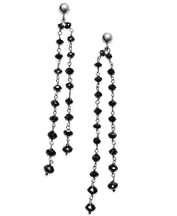 Macy's black diamond earrings online