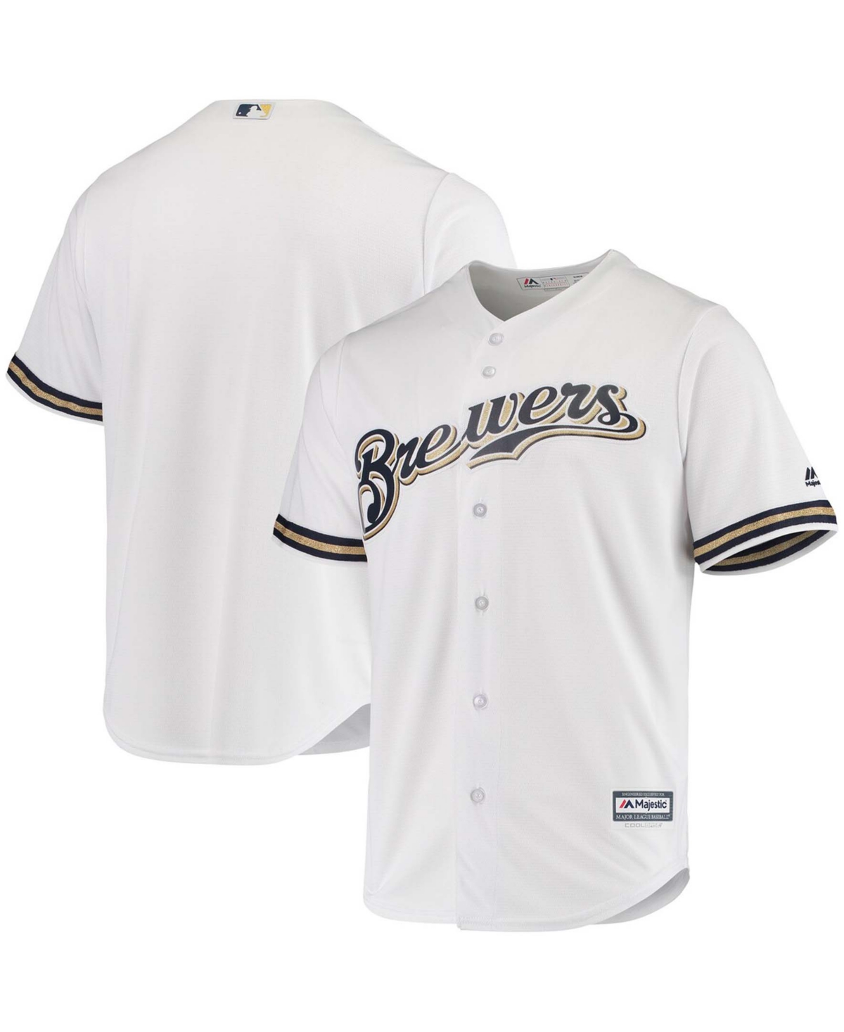Men's White Milwaukee Brewers Team Official Jersey - White
