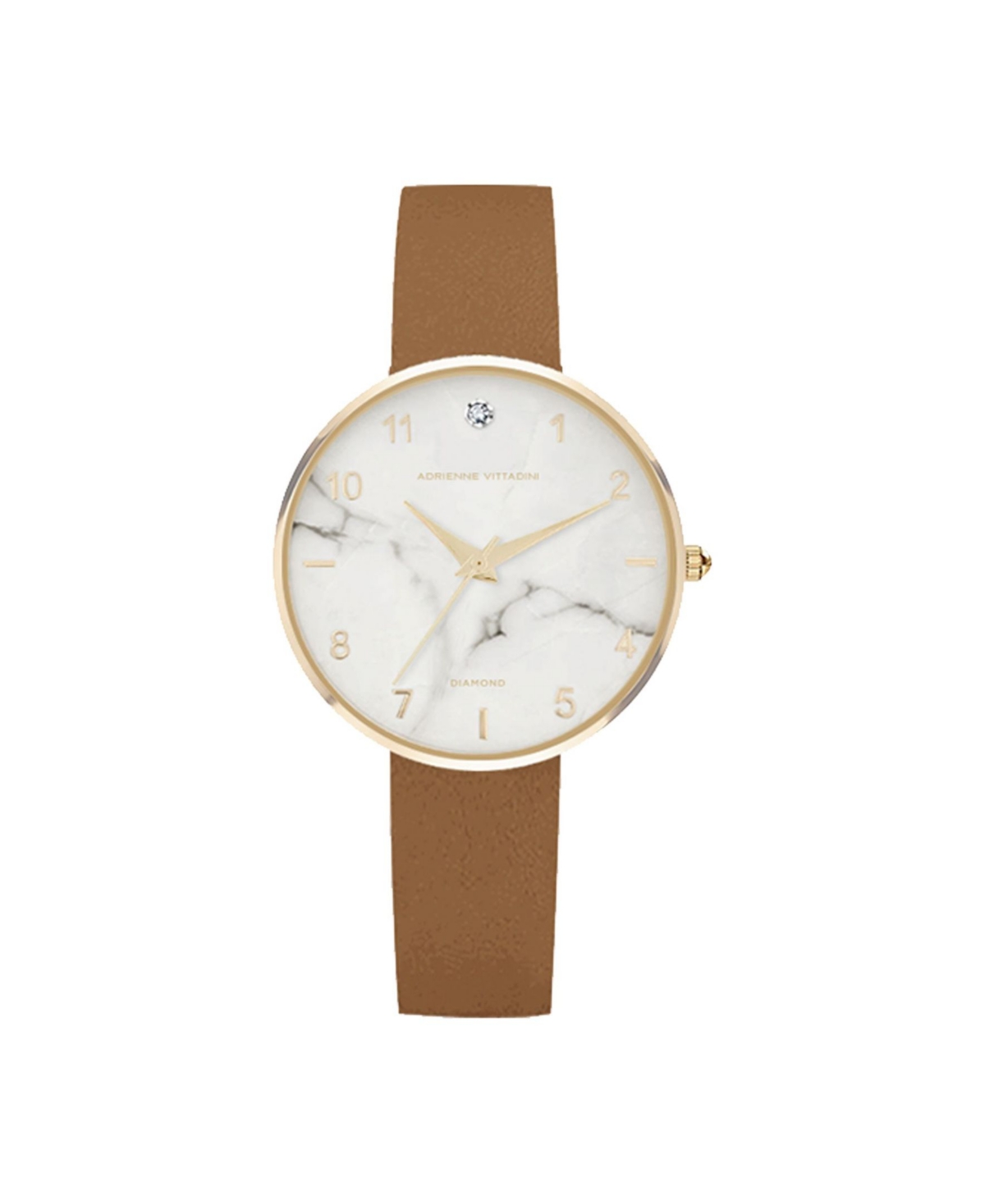 Women's Brown Leather Strap Watch 34mm - Brown