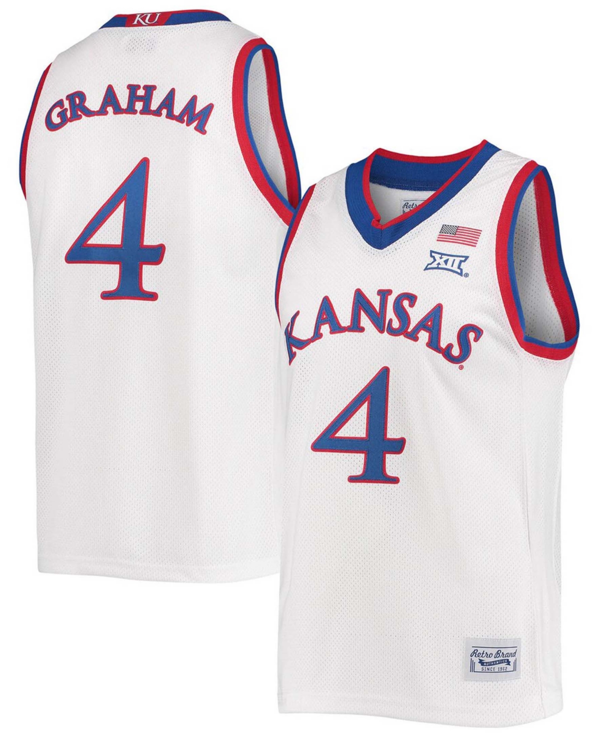 Men's Devonte' Graham White Kansas Jayhawks Commemorative Classic Basketball Jersey - White