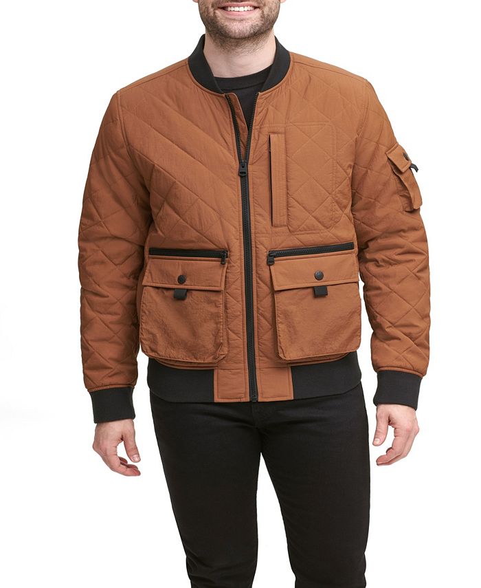 Levi's Men's Diamond Quilted Utility Bomber Jacket & Reviews Coats