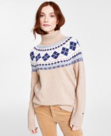 Argyle Turtleneck Sweater