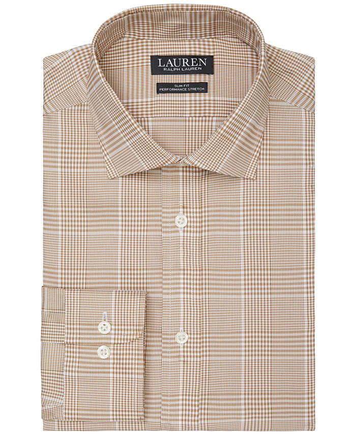 Lauren Ralph Lauren Men S Slim Fit Non Iron Performance Stretch Glen Plaid Dress Shirt Reviews Dress Shirts Men Macy S