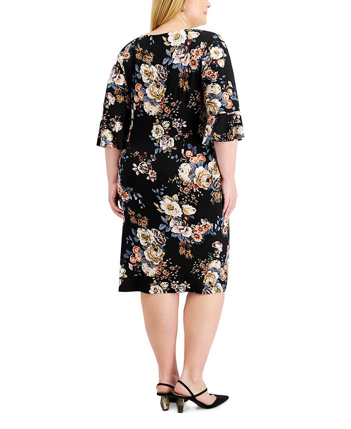 Connected Plus Size Printed Sheath Dress & Reviews - Dresses - Plus ...