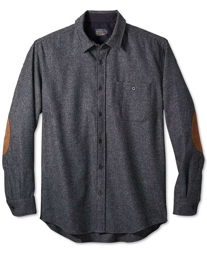 Pendleton Men's Solid Trail Shirt with Faux-Suede Elbow Patches - Macy's
