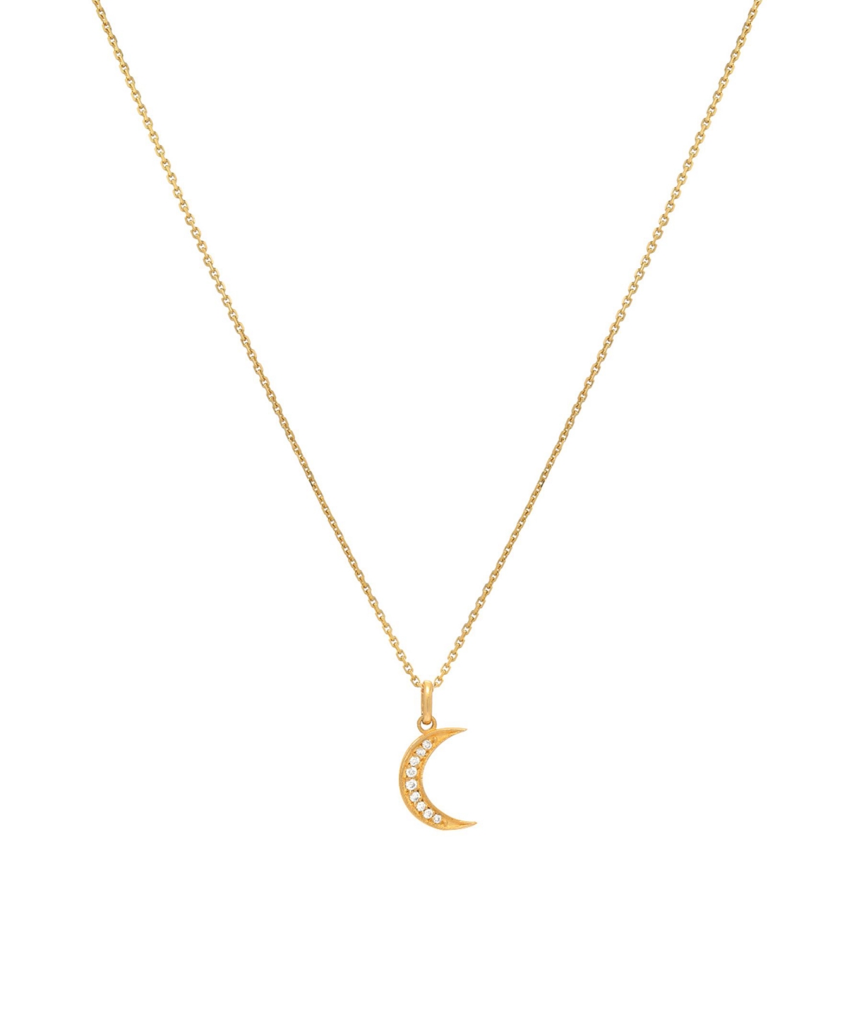Diamond Moon 14K Yellow Gold Necklace - Gold