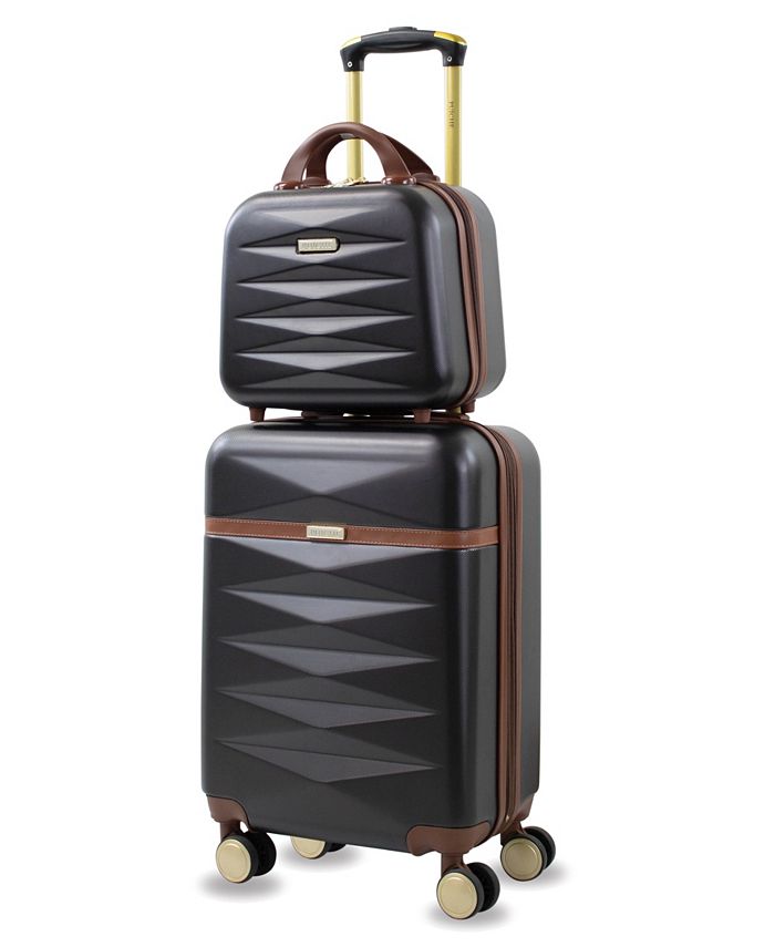 Women Travel Luggage Set Trolley Suitcase With Cosmetic Bag Wheeled Rolling