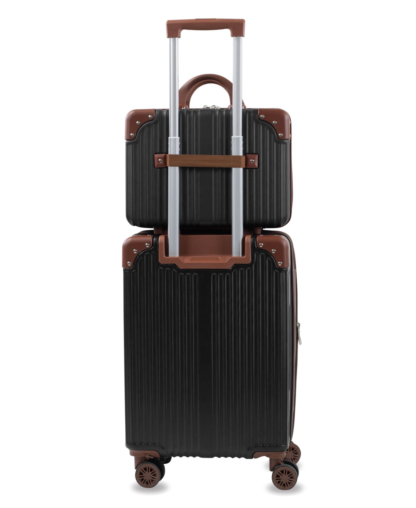 Чемоданы Puíche Trésor Carry-on Vanity Trunk Luggage, Set of 2, цвет: Чёрный — фото 5