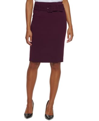 calvin klein aubergine skirt