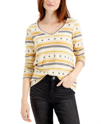 Style & Co - Winter Day Fair Isle Top