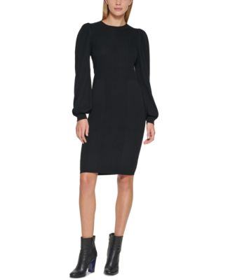 calvin klein ribbed sweater dress