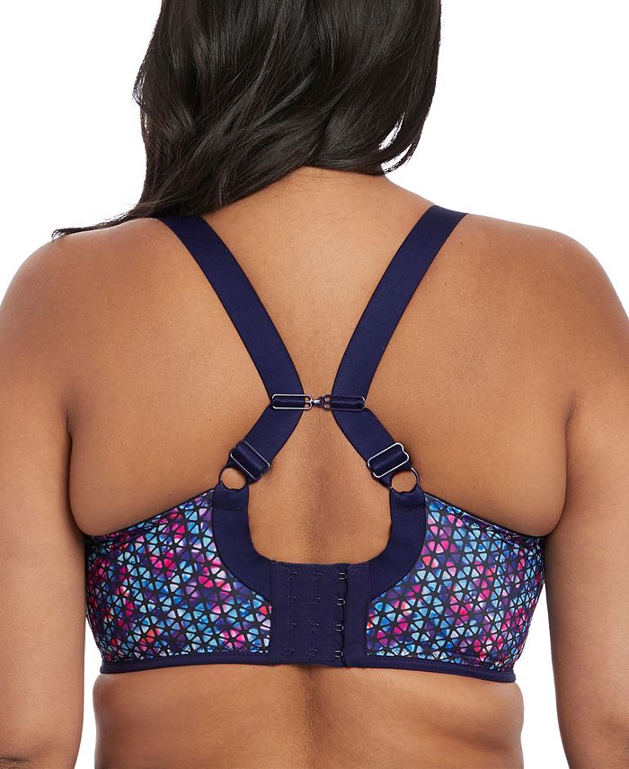 Reggiseno Sportivo Elomi Energize Con Ferretto Per Donne Taglie Forti - Navy Geo, 34HH - Supporto E Incapsulamento