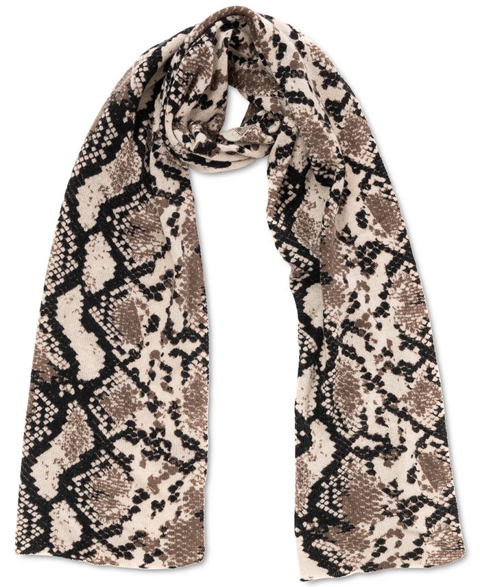 Charter Club SnakePrint Cashmere Scarf, Created for Macy's Macy's
