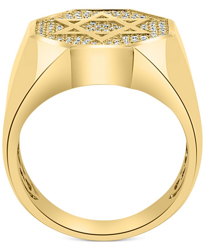 EFFY Collection - Men's Diamond Star of David Ring (1/3 ct. t.w.) in 14k Gold