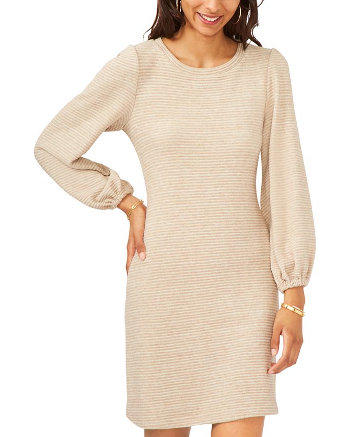 MSK Striped BlousonSleeve Dress Macy's
