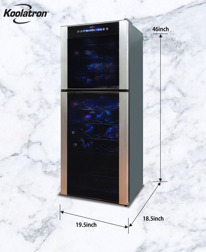 Koolatron Elite Series 45 Bottle Dual Zone Wine Cooler, 4.8' Cubic Macy's