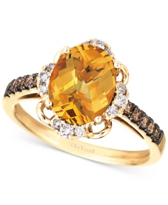 Amethyst (3 ct. t.w.) & Diamond (3/8 ct. t.w.) Ring in 14k White Gold (Also in Blue Topaz & Citrine)