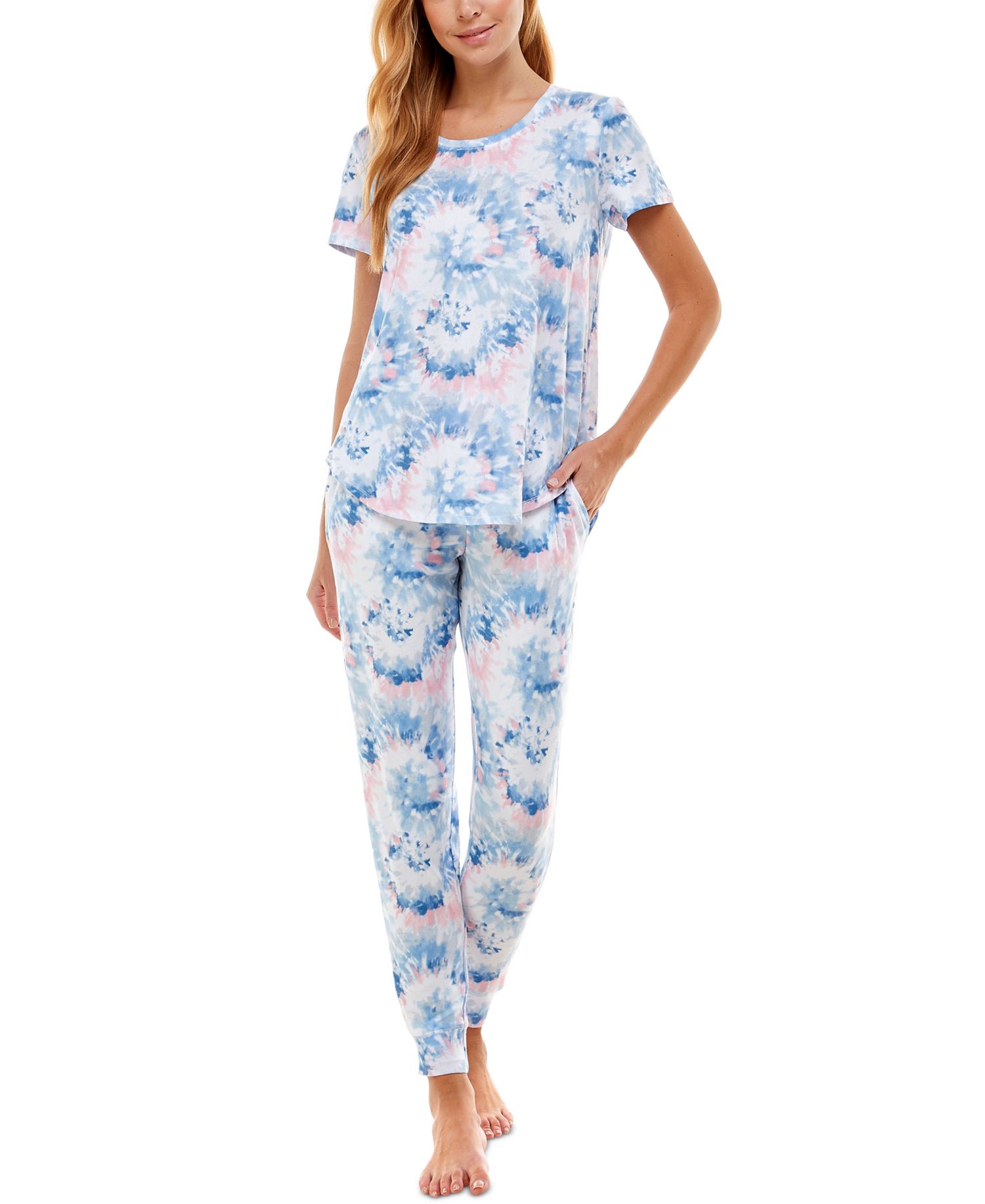 Scoop Neck T-Shirt & Jogger Pants Pajama Set