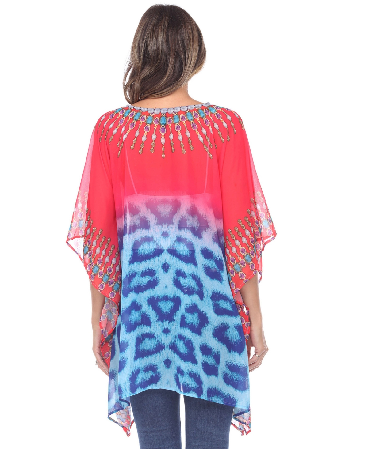 Women's Multi Print Caftan Top