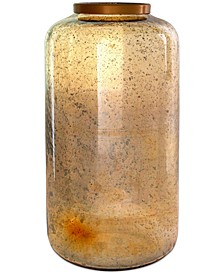 15" Amber Luster Glass Vase