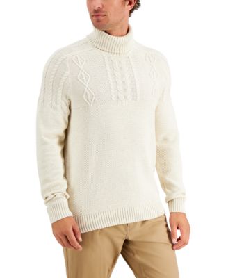 Club Room - Men's Chunky Cable Knit Turtleneck Sweater