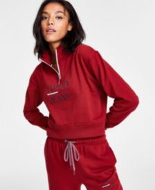 Half-Zip Stacked Logo Pullover Top