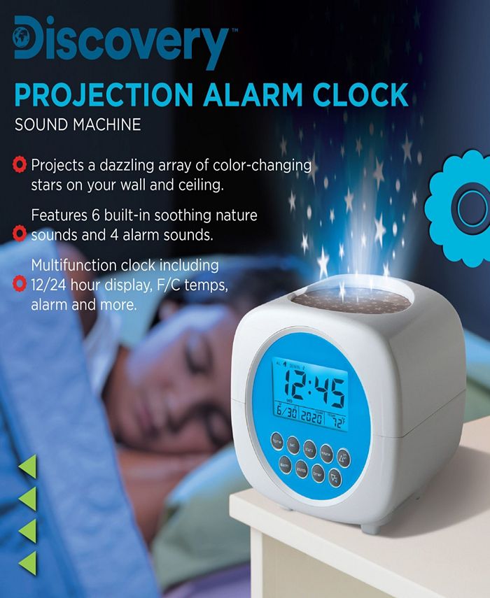 Discovery Kids Moon & Stars Projection Alarm Clock & Sound Machine Macy's