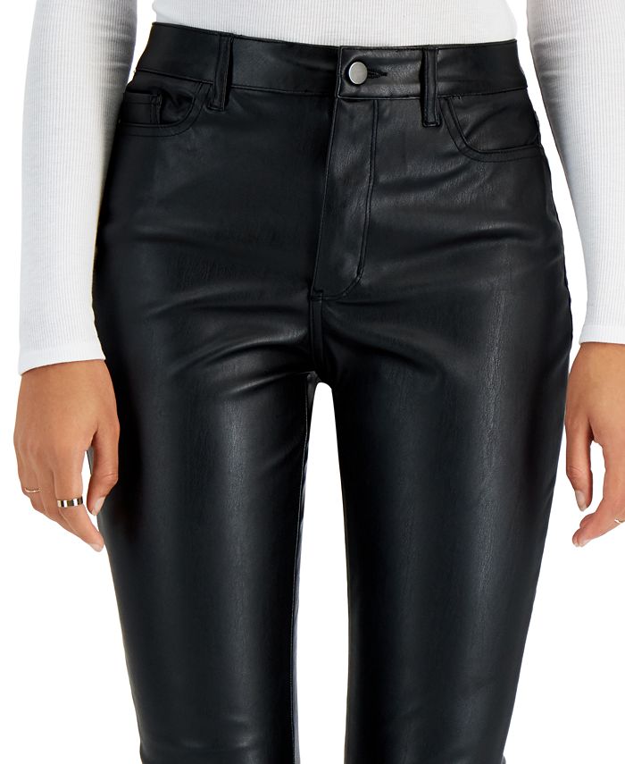 Tinseltown Juniors' Faux-Leather Straight-Leg Pants, Created for Macy's ...