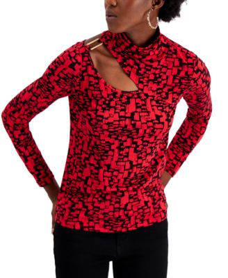 Willow Drive - Slash Detail Turtleneck Top
