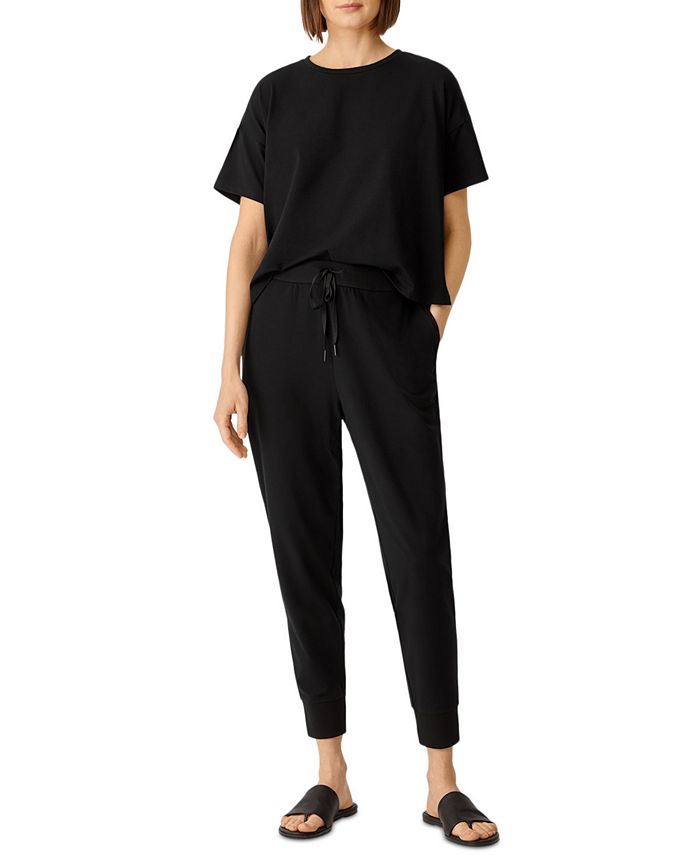 Eileen Fisher Cropped Jogger Pants - Macy's