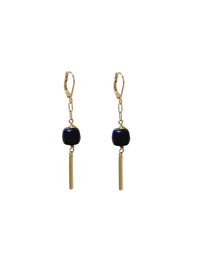 MINU Jewels Women s Bar Drop Earrings with Blue Lapis Stones Macy s