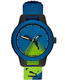 Men's Reset Blue and Green Nylon Strap Watch, 43mm