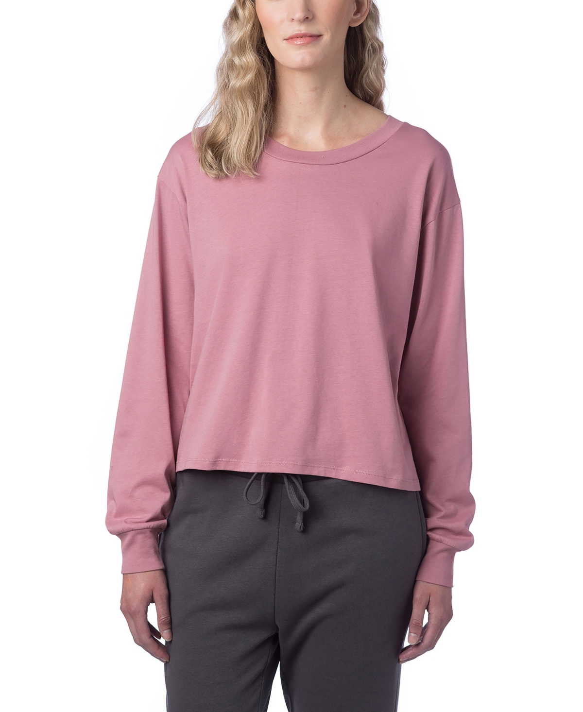 Women's Main Stage Long Sleeve Cropped T-shirt - Whiskey Rose