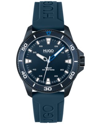 Hugo Boss - Men's Streetdiver Blue Silicone Strap Watch 44mm