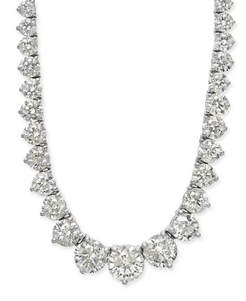 Macy's - Diamond Fancy 16-3/4" Collar Necklace (10 ct. t.w.) in 14k Gold